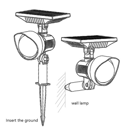 Solar Flood Lumière Home Jardin Solar Villa Lampe à gazon (Colorful Light) SH301C1589-07