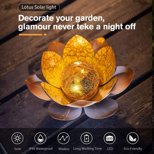 Lotus Solar Courtyard Lampe de décoration de jardin en plein air SH9962270-06