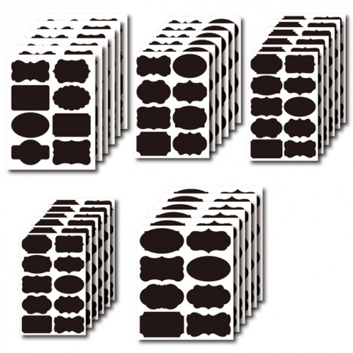 50 ensembles de bouteille amovible étanche effaçable peut autocollant en PVC Blackboard 8pcs / Set 110x156mm SH62011699-07
