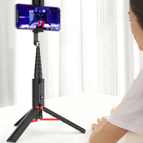 Bluetooth Selfie Stick avec Trépied Multi-Fonctions TÉLÉPHONE MOBILE DE TÉLÉPHONE DE REMPLISSEUR LIGHT LIGHT LIVE (POUDRE FILLE) SH001C852-07