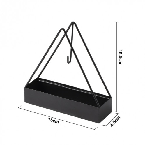 2 PCS Simple Porte-moustiche en fer forgé en fer forgé PORTABLE PORTABLE MOSQUILTO MOSQUITO BOIT BOISSON DE BRÛLEUR DE BRÛLEUR DE BRÛLEURS DE BRANCHE D'ORNEMENTS TRIANGLE (NOIR) SH3704121-05
