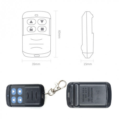 2 PCS Volet à rouleau électrique Imperméable Copie de télécommande universelle Touche de contrôle de la télécommande (315MHz) SH501B1753-07