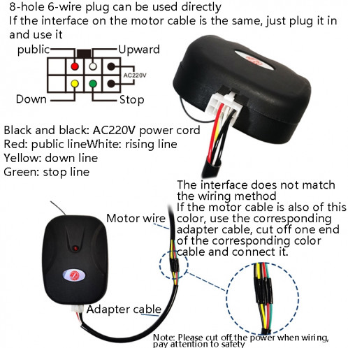 Electric Garage Door Controller Rolling Door Roll Gate Remote Control Plug-Chain Motor Receiver SH0632373-07