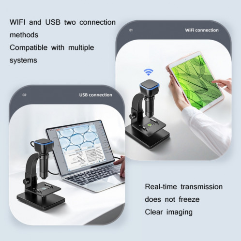 Microscope biologique de grossissement de 2000X WIFI USB HD Loupe numérique HD SH0698944-06
