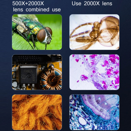 Microscope biologique de grossissement de 2000X WIFI USB HD Loupe numérique HD SH0698944-06