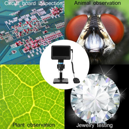 Microscope électronique de 5 pouces 1080p HD USB Réparation Réparation Loupe Loupe SH0703693-06