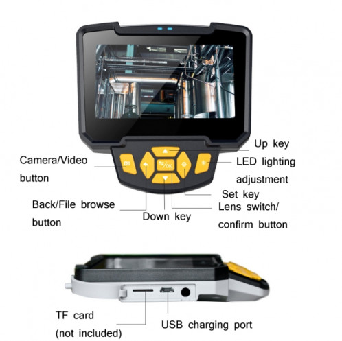 Outil d'inspection de voitures d'écran HD à double lentille industrielle de l'endoscope HD, Spécifications: Longueur de la ligne 5m SH19021308-07