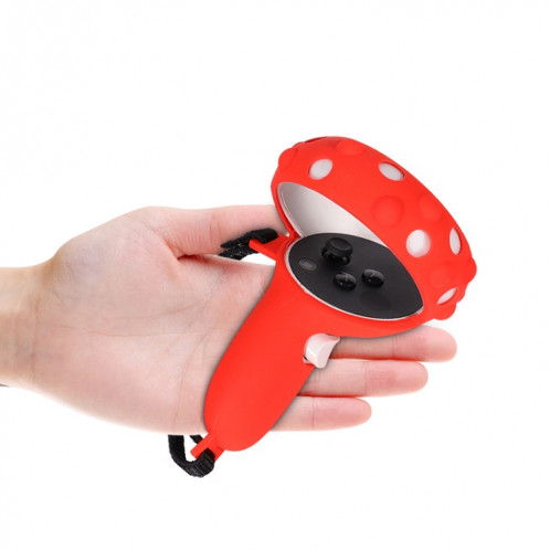 2 Ensembles GS092 Contrôleur de poignée Couvercle de protection en silicone anti-chute et couverture tout compris anti-incluse pour Oculus Quest 2 (Noir) SH001B1388-07