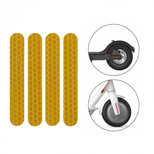 5 autocollants de scooters de scooters réfléchissant Scooter Scooter Scanguard Sticker réfléchissant pour Ninebot Max G30 (Jaune) SH1806208-06