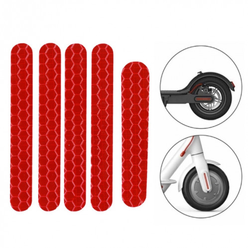 5 PCS Scooter Stickers de Curseur réfléchissant Scooter ScanGuard Sticker réfléchissant pour Ninebot ES1 (rouge) SH18091635-06