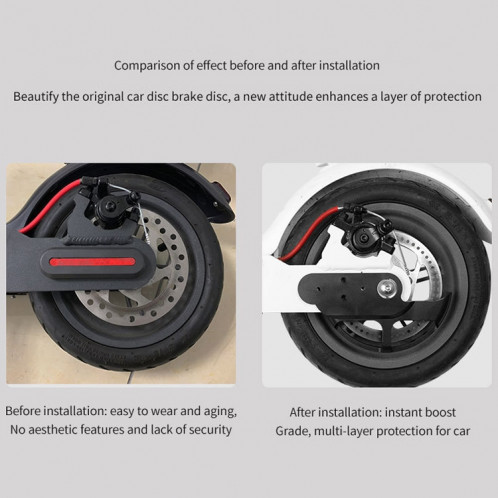 3 PCS protecteur de frein de scooter protecteur de disque de frein de disque pour xiaomi mijia m365 / m365 pro / 1 (noir) SH901A258-05