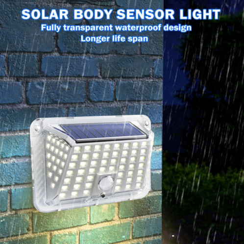 90 LED mur de mur solaire Jardin à quatre côtés lumineux lumineux lumineux de corps humain induction à induction imperméable lumière extérieure SH82011665-07
