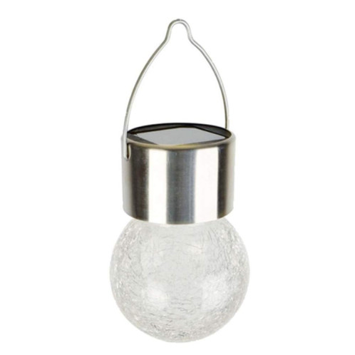 12 PCS Crackle Ball Lustre solaire Cour de jardin extérieur Cour de vacances Décoration de vacances avec clip (lumière colorée) SH801C1415-05