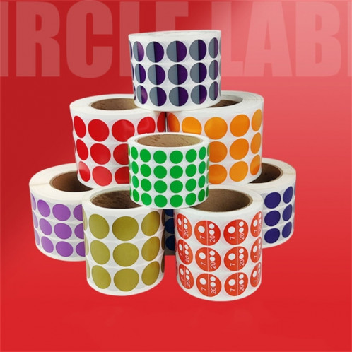 Couleur Autocollant de papier revêtu à haute viscosité, Livraison de couleurs aléatoires, Taille: diamètre 15mm SH89011438-05