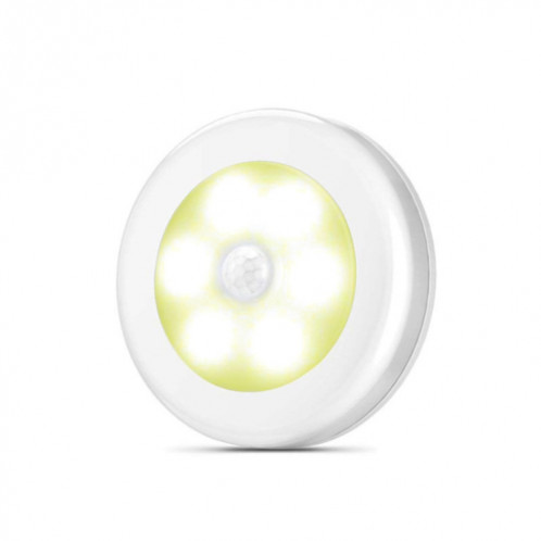 6 LED HOME HOME PRÊTE SMART HUMAN CONDUITE Capteur de corps, Couleur lumineuse: lumière chaude (blanc) SH18031284-06