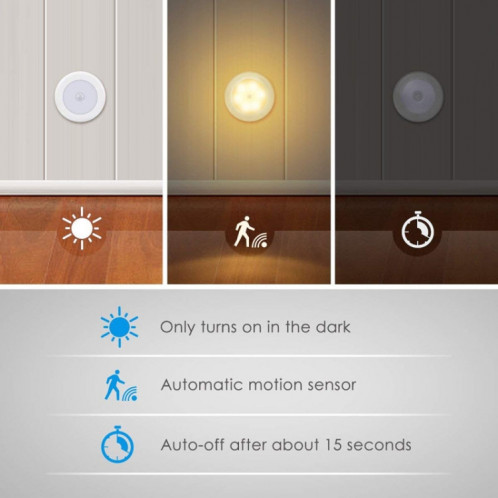 6 LED HOME HOME HOME SMART HUMAN HUMPORT SCENDER, Couleur de la lumière: lumière chaude (argent) SH1804992-06