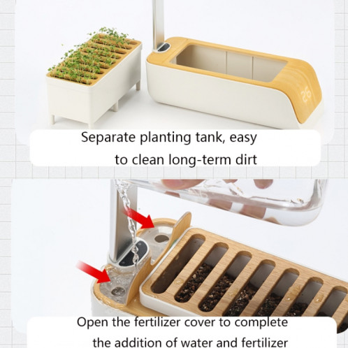 H003 Intelligent Hydroponic Produtables Plantation Machine à spectre Plein-Spectrum Lampe de croissance de la plante Sol-Culture de terre Pot de fleurs de légumes (graphique de la machine de plantation hydroponique SH801A230-07