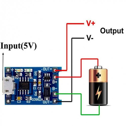 10 PCS HW-107 5V 1A Micro USB Batterie Chargeur Module de chargeur (pile au lithium 1A avec protection) SH301A1931-05