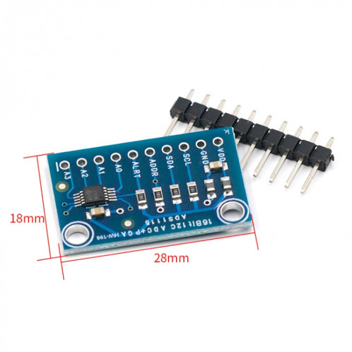 CJMCU-ADS1115 Convertisseur analogique-numérique de précision 16 bits Module de la carte de développement ADC 4 canaux SH83011360-05