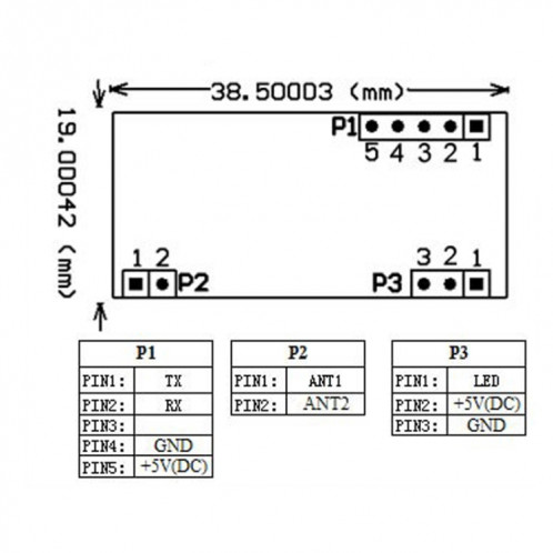 HW-205 RDM6300 Module de carte RFID de port série 125KHz (module) SH301A722-06