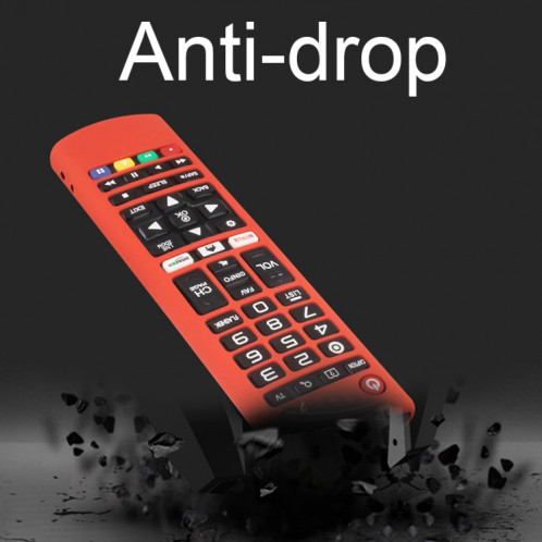 Coque de protection en silicone à distance Y14 avec lanière pour LG AKB75095307/74915305/75375604 (rouge) SH701B1912-06