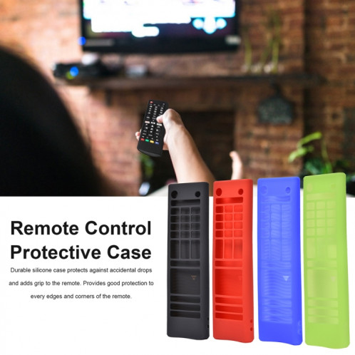 Étui de protection en silicone à distance Y14 avec lanière pour LG AKB75095307/74915305/75375604 (vert lumineux) SH701D1206-06