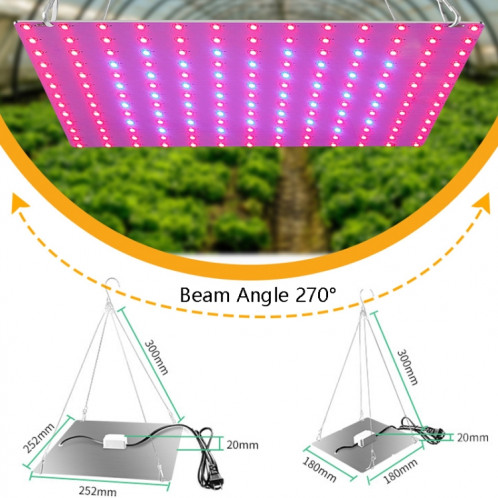 Lampe de croissance de plante LED bleu rouge Spectrum Fleur de fleur de plantation de plantation de lampe de plante Quantum Plante Lumière, puissance: 169 Perles EU SH39011549-07