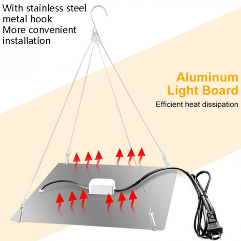 Lampe de croissance de plante LED bleu rouge Spectrum Fleur de fleur de plantation de plantation de lampe de plantation Quantum Plaque Plante Lumière, Puissance: 81 Perles EU SH3904722-07