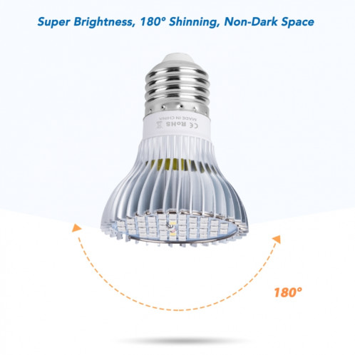 Lampe de croissance de plante LED Spectral Spectral E27 Plant Fill Light, Puissance: 30W 40 Perles de lampe SH5101125-07