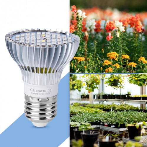 Lampe de croissance de plante LED Spectral Spectral E27 Plant Fill Light, Puissance: 30W 40 Perles de lampe SH5101125-07