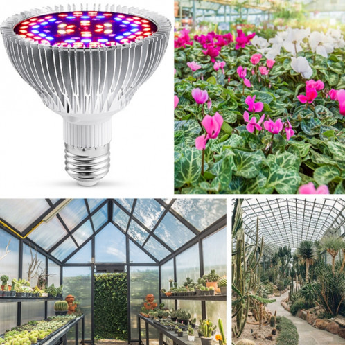 Lampe de croissance de plante LED Spectral Spectral E27 Plant Fill Light, Puissance: 50W 78 Perles de lampe SH5102198-07