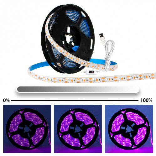1M non étanche à LED de plantation de plantation de plante de remplissage de lumière USB HAND BAND SCAN DIMMING DE LAMMING SPECTRUM Lampe de plante intérieure SH7206370-07