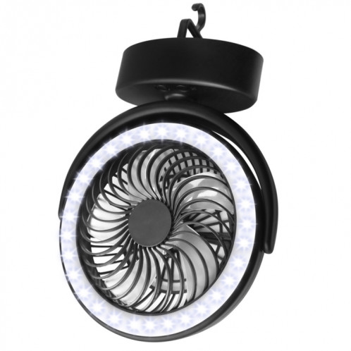 YQ-8004 USB Chargement en plein air Fan Multifunction Camping Multifunction Tente LED (Noir) SH901A1315-07
