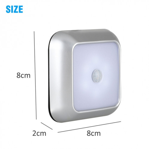 1143 Human Corps Sensation Night Lumière Smart Home Sensing Lights, Couleur de la lumière: Argent Chaud Lumière SH3002982-07