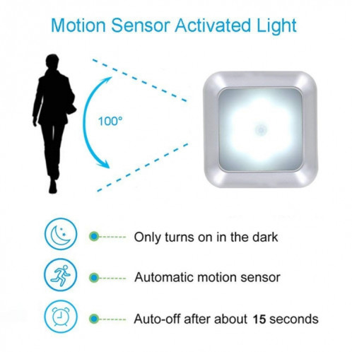 1143 Human Corps Sensation Night Lumière Smart Home Sensing Lights, Couleur de la lumière: Argent Chaud Lumière SH3002982-07