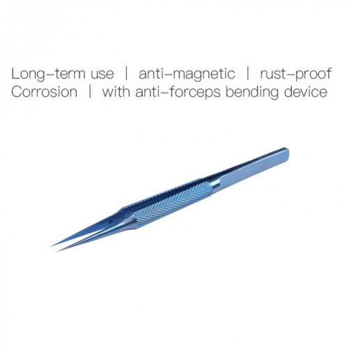 Kaisi Titanium Alliage Tweezers RéparezPrint digital Ligne Fly Line Carte carte mère précis Antimagnétique Electronics Tweezers (droite BT-11) SK001B950-06