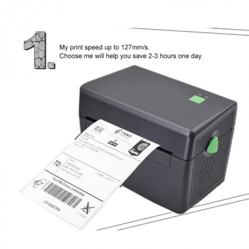 XP-108B 4 pouces 108mm Imprimante d'étiquette Thermique Imprimante de code à barres d'expédition IMPRIMERERS UPS DHL USPS DPD Pochta USB Code à barres à barres à barres de barres, Fiche UE, Modèle: USB SX98011766-07