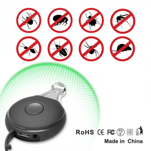 Répulsif multifonctionnel de l'insecte ultrasonique portable de plein air (noir) SH701A1723-07