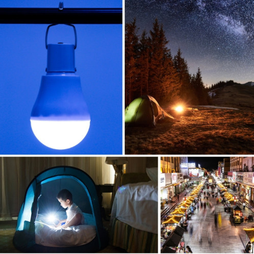 Ampoule solaire LED PORTABLE PORTABLE PORTABLE EXTÉRIEUR DE L'ÉCLAIRAGE DE CAMPAGE DE CAMPAGE (LUMIÈRE BLANCHE) SH401A1359-06