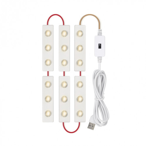 6 en 1 LED miroir LED Lampe frontale USB Capteur infrarouge de maquillage SH2902932-08