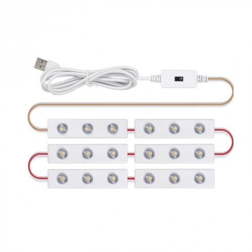 6 en 1 LED miroir LED Lampe frontale USB Capteur infrarouge de maquillage SH2902932-08