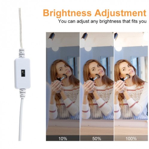 6 en 1 LED miroir LED Lampe frontale USB Capteur infrarouge de maquillage SH2902932-08