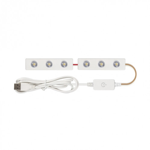 2 in 1 miroir LED miroir transversal USB Touch Capteur Switch Switch MakeUp Live Broadcast Lumière de remplissage SH4401310-07