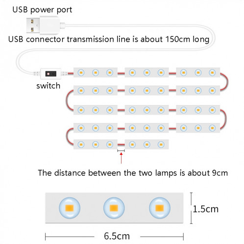 2 in 1 miroir LED miroir transversal USB Touch Capteur Switch Switch MakeUp Live Broadcast Lumière de remplissage SH4401310-07