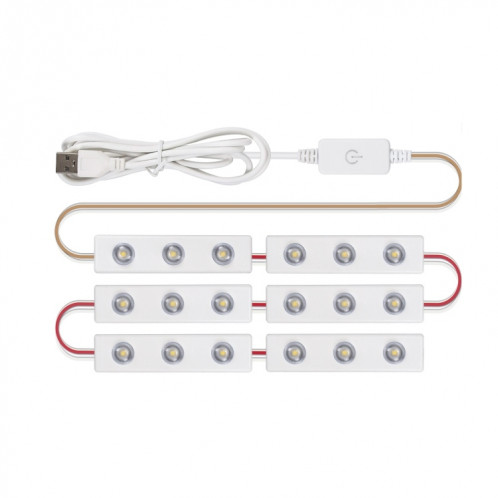 6 en 1 LED miroir miroir avant lampe USB Touch Capteur Switch MakeUp Live Diffusion Lumière de remplissage SH44021659-07