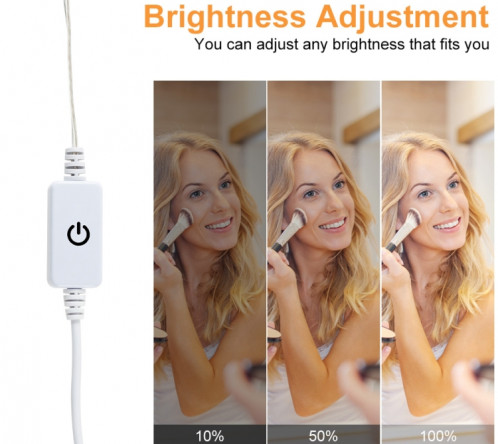 10 en 1 miroir LED miroir de la lampe avant USB Touch Capteur Switch MakeUp Live Live Show Remplissage SH44031902-07