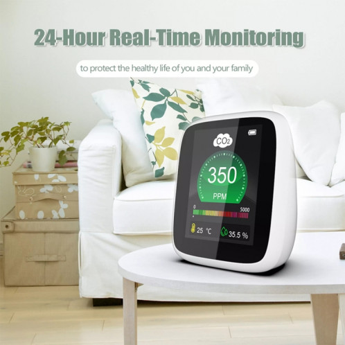 DM1308 MONITOR CO2 Testeur de l'air intérieur Qualité de l'air 400-5000PPM DIGHIQUE DIOXIDE Humidité Capteur NDIR SH23631513-07
