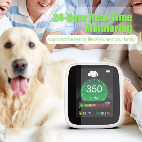 DM1308 MONITOR CO2 Testeur de l'air intérieur Qualité de l'air 400-5000PPM DIGHIQUE DIOXIDE Humidité Capteur NDIR SH23631513-07