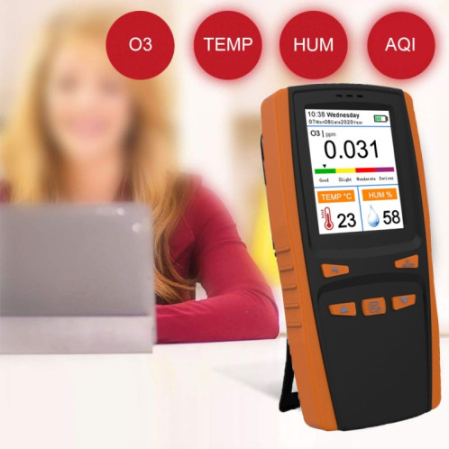 Analyseur d'ozone portable portable DM509-O3 O3 Détecteur de gaz d'ozone Capteur intelligent Capteur Ozone SH2378789-08