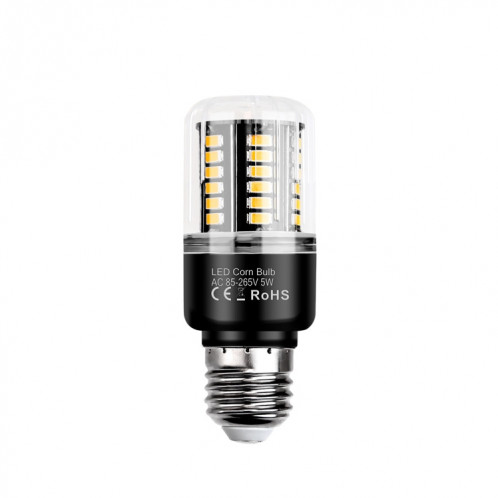 2 pcs 5W 5736 LED de maïs lumière constante de la largeur de courant de courant haute pression ampoule lumineuse (E27 blanc chaud) SH602B886-07
